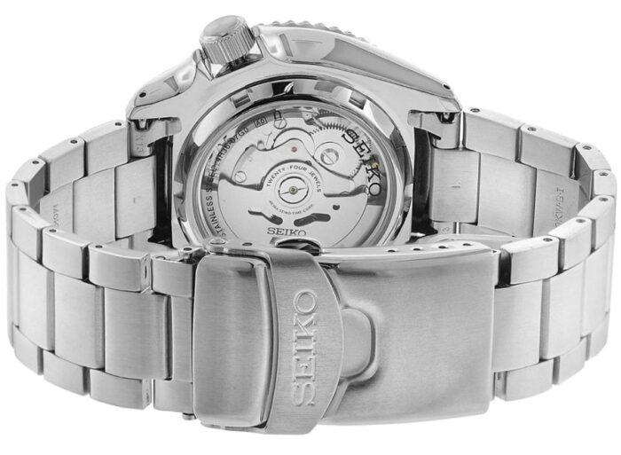 Seiko 5 Sports Automatic Day Date Black Dial Silver Steel Strap Watch for Men - SRPD55K1 - Image 12